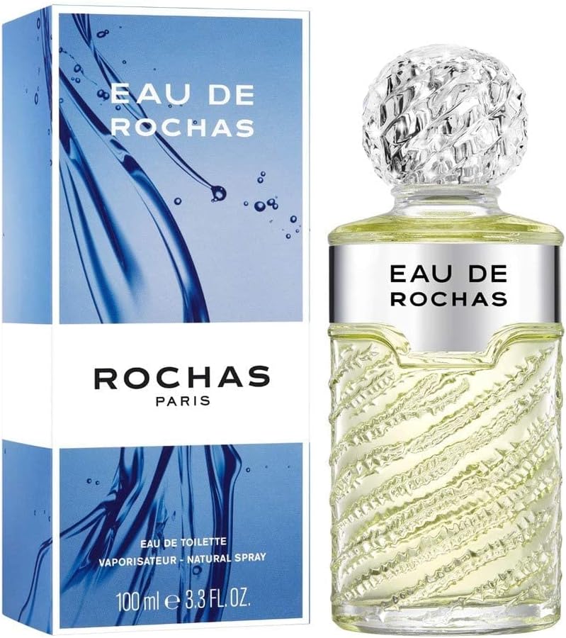 Eau de Rochas : un parfum floral fruité combinant des notes de bergamote, rose et musc, parfait pour l&rsquo;été.