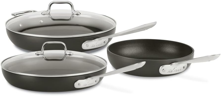 All-Clad HA1 Hard Anodized Nonstick Fry Pan Set 5 Piece