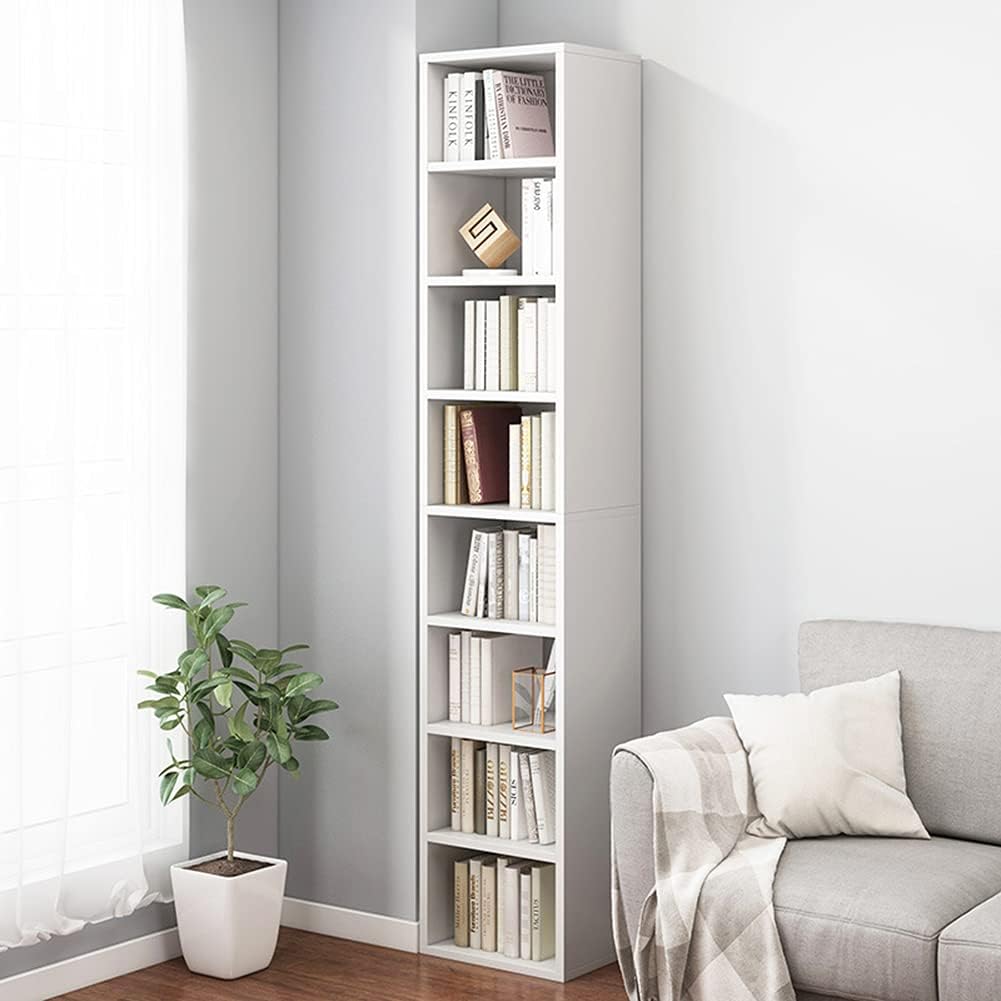 IOTXY Small Narrow Corner Bookcase