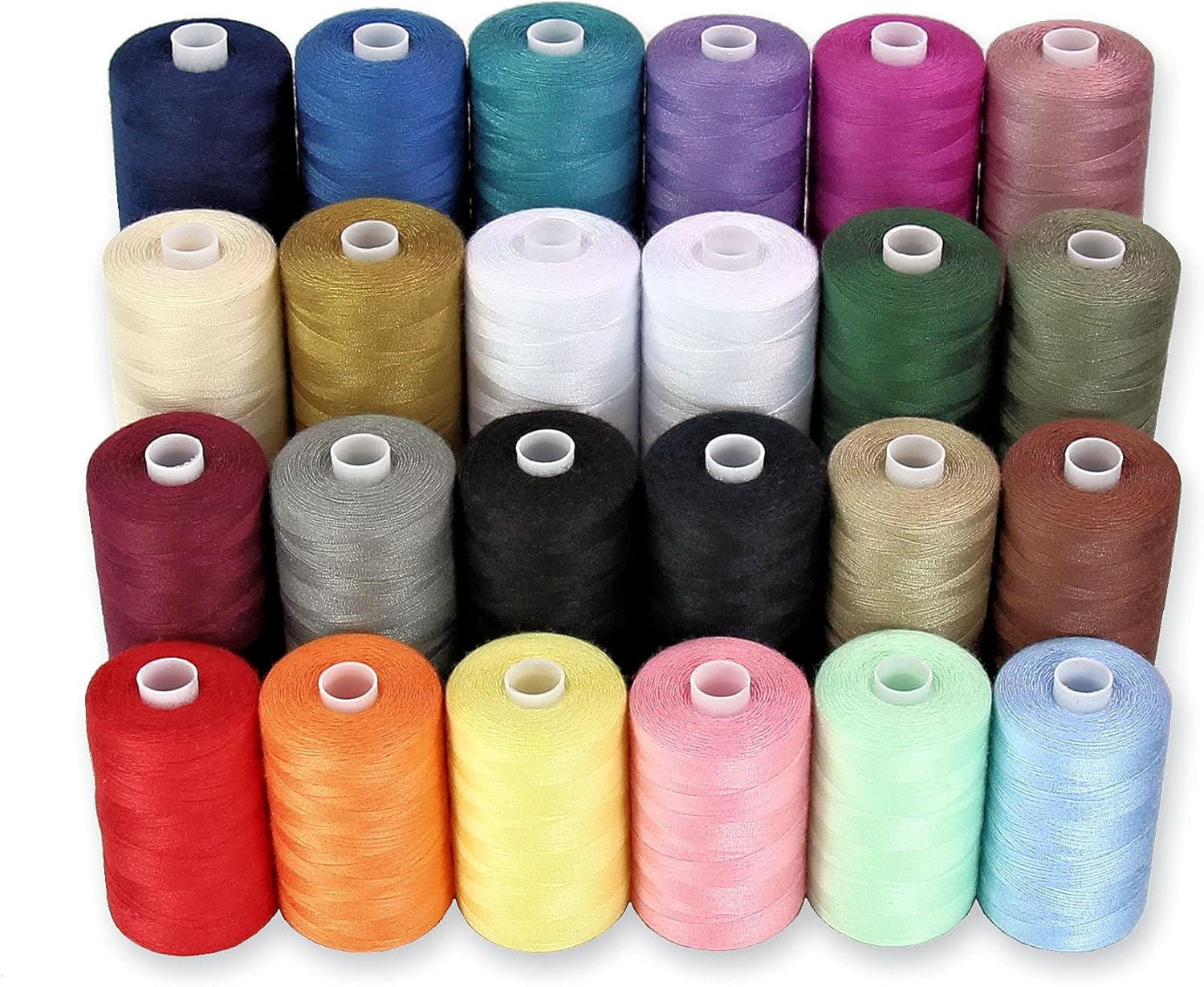 BlesSew Sewing Thread - 24 Polyester Threads for Hand Stitching, Quilting & Sewing Machine