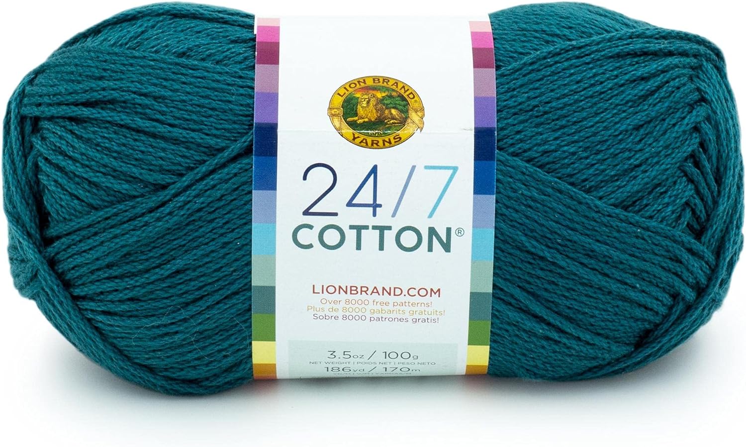 Lion Brand Yarn (1 Skein) 24/7 Cotton Yarn