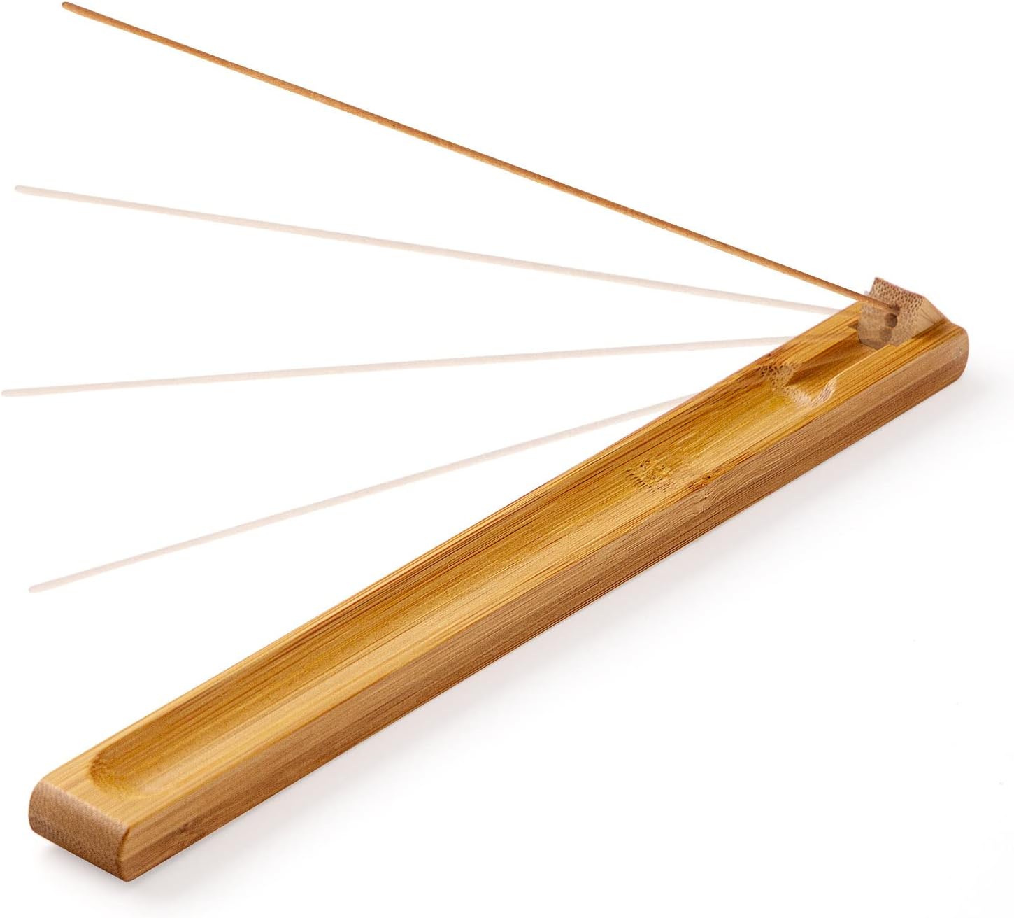 Cacukap Bamboo Wood Incense Holder for Sticks with Adjustable Angle